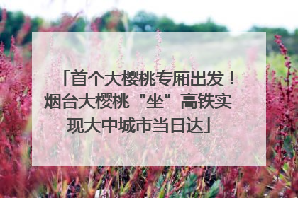 首个大樱桃专厢出发！烟台大樱桃“坐”高铁实现大中城市当日达
