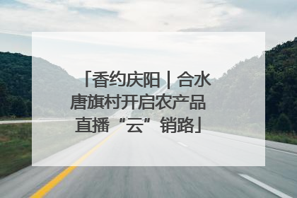 香约庆阳｜合水唐旗村开启农产品直播“云”销路