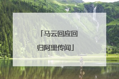 马云回应回归阿里传闻
