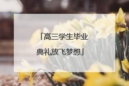 高三学生毕业典礼放飞梦想
