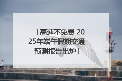 高速不免费 2025年端午假期交通预测报告出炉