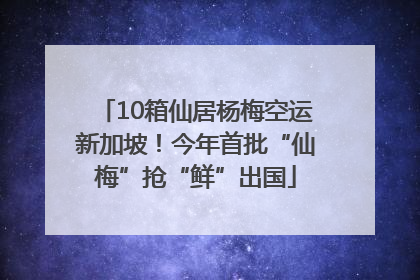 10箱仙居杨梅空运新加坡！今年首批“仙梅”抢“鲜”出国