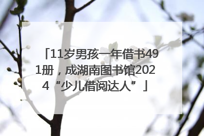 11岁男孩一年借书491册，成湖南图书馆2024“少儿借阅达人”