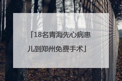 18名青海先心病患儿到郑州免费手术