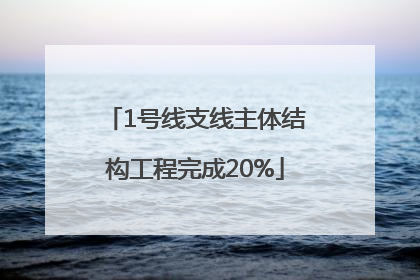 1号线支线主体结构工程完成20%