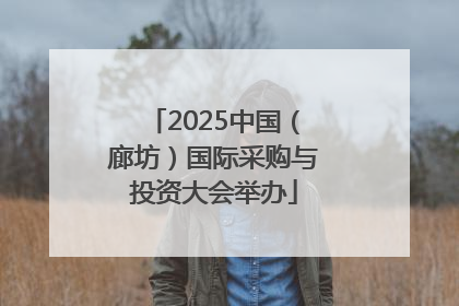 2025中国（廊坊）国际采购与投资大会举办
