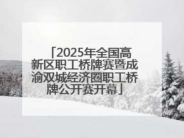 2025年全国高新区职工桥牌赛暨成渝双城经济圈职工桥牌公开赛开幕