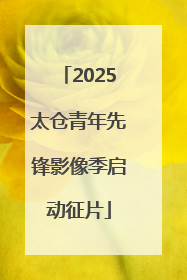 2025太仓青年先锋影像季启动征片