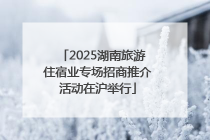 2025湖南旅游住宿业专场招商推介活动在沪举行