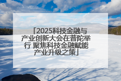 2025科技金融与产业创新大会在普陀举行 聚焦科技金融赋能产业升级之策