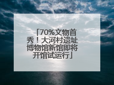 70%文物首秀！大河村遗址博物馆新馆即将开馆试运行