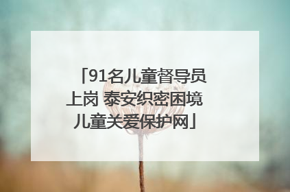 91名儿童督导员上岗 泰安织密困境儿童关爱保护网