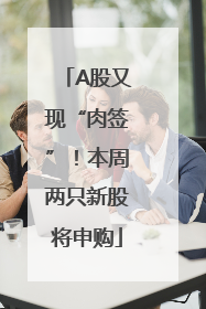 A股又现“肉签”！本周两只新股将申购