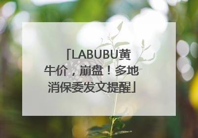 LABUBU黄牛价，崩盘！多地消保委发文提醒