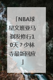 NBA球星文班亚马剃发修行10天？少林寺最新回应