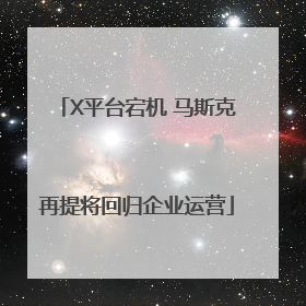 X平台宕机 马斯克再提将回归企业运营